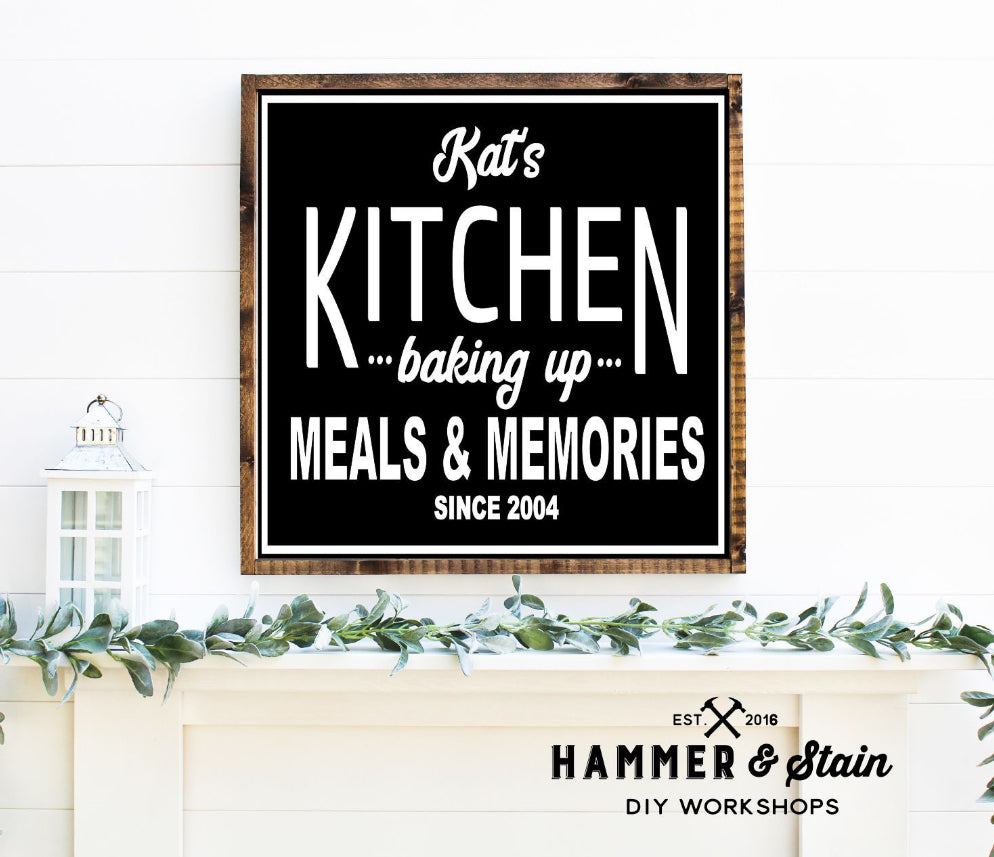 Square framed signs
