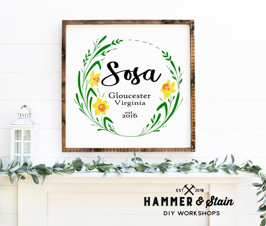 Square framed signs