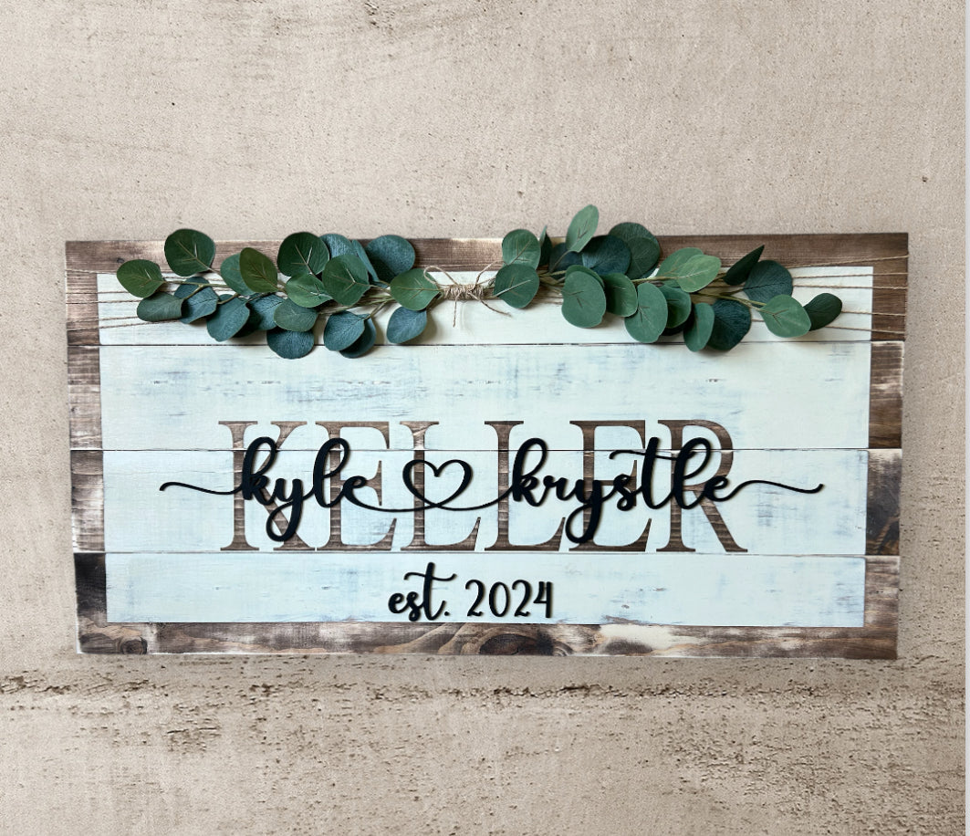 Large pallet name sign