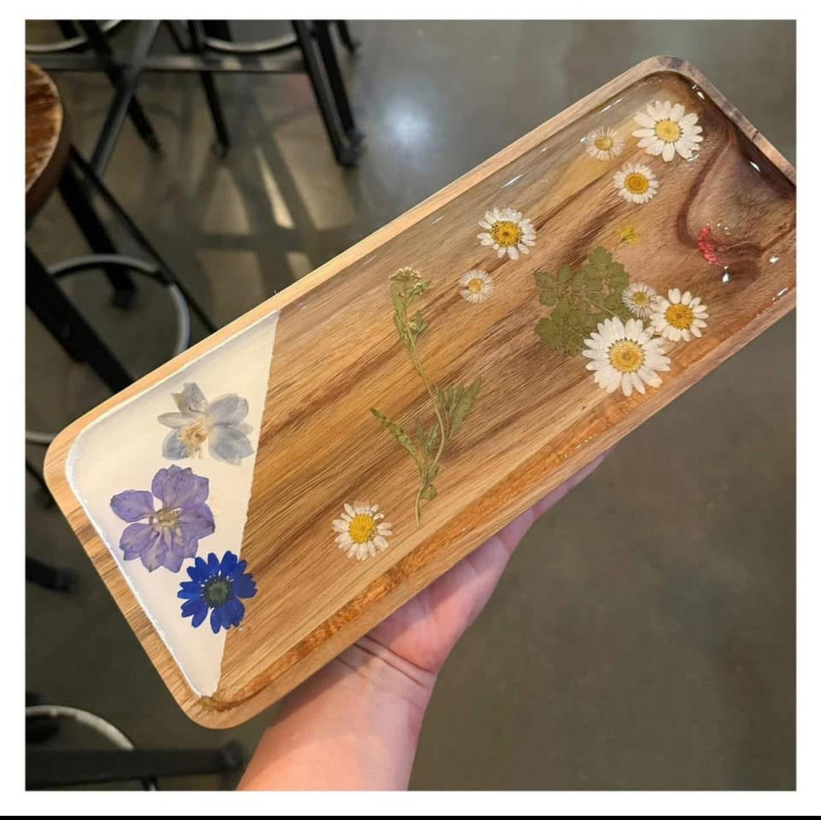 Pressed Flower Resin Boards