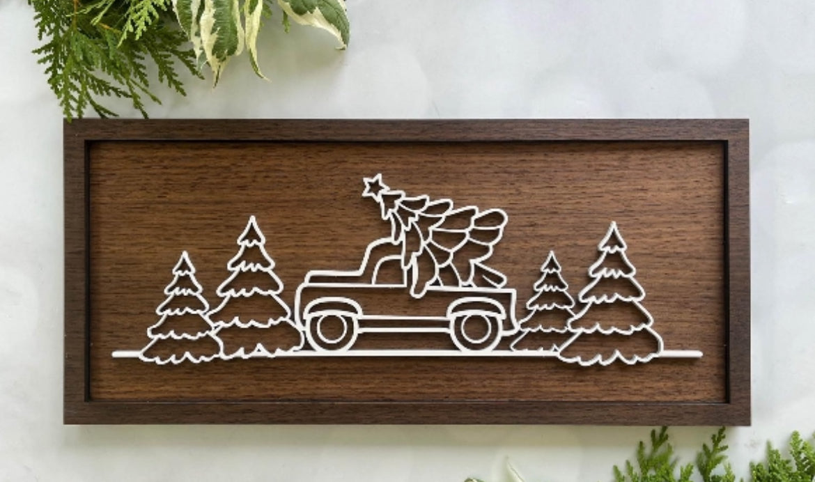 Framed Christmas Outline