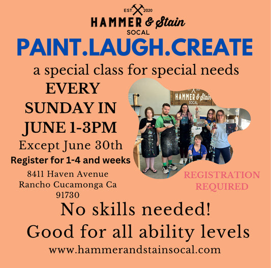 June Paint.Laugh.Create (a special class for special needs)