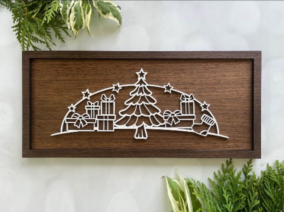 Framed Christmas Outline