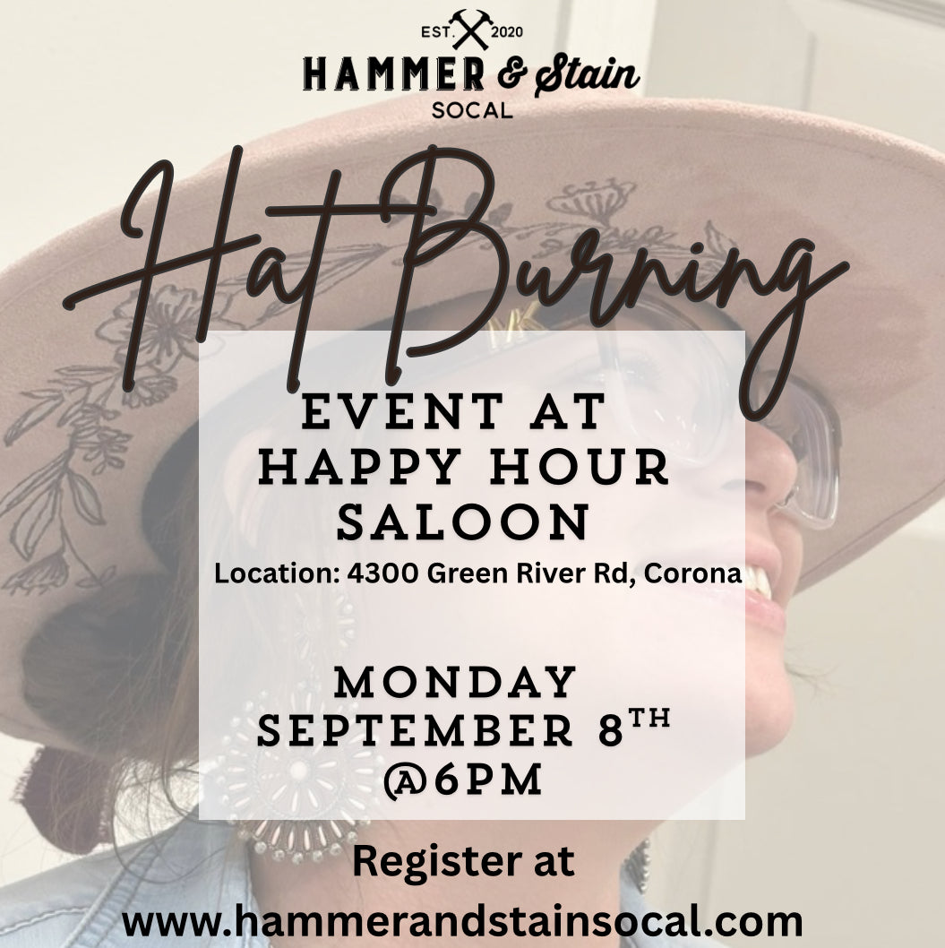 Monday, September 8th @6pm-Happy Hour Saloon Hat Burning Night
