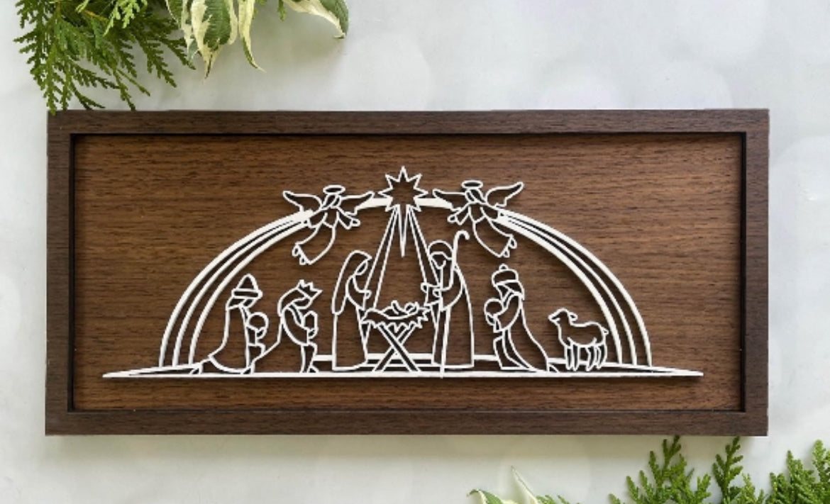Framed Christmas Outline