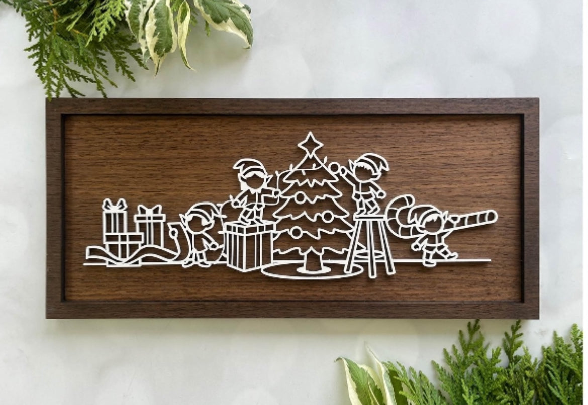 Framed Christmas Outline