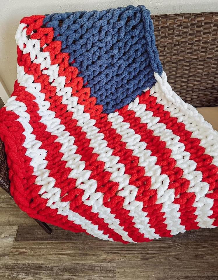 chunky knit blanket