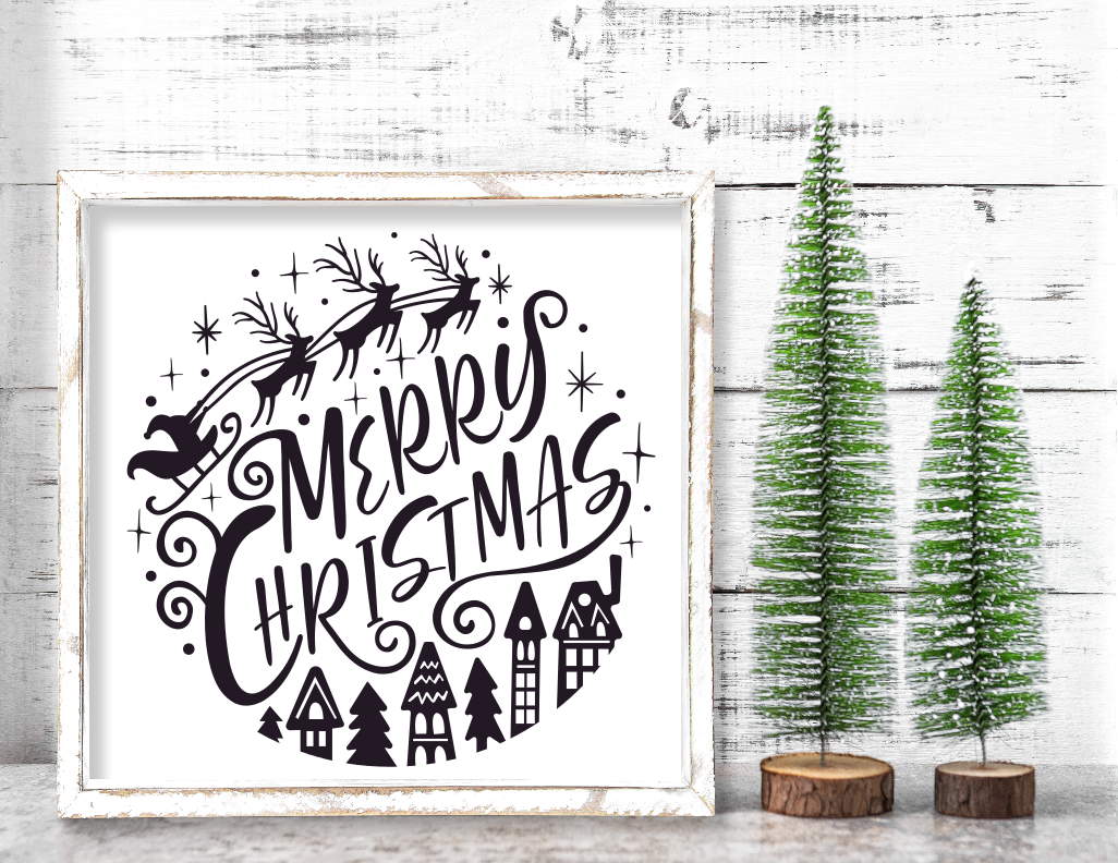Christmas 18x18 framed signs