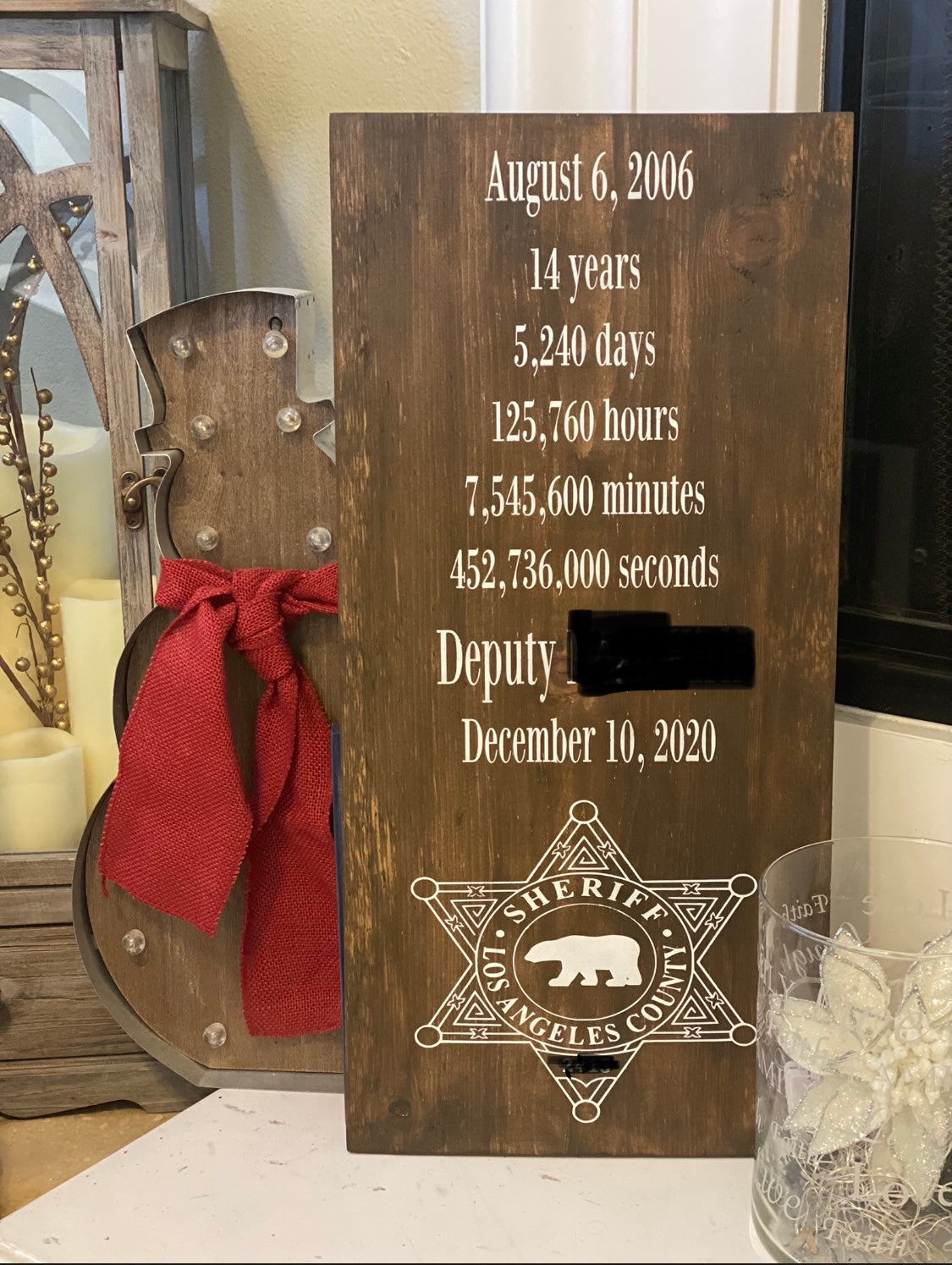First Responder retirement sign