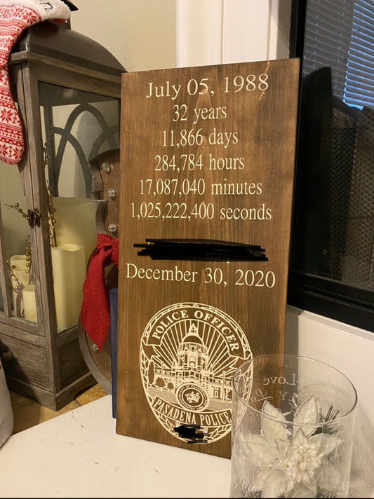 First Responder retirement sign