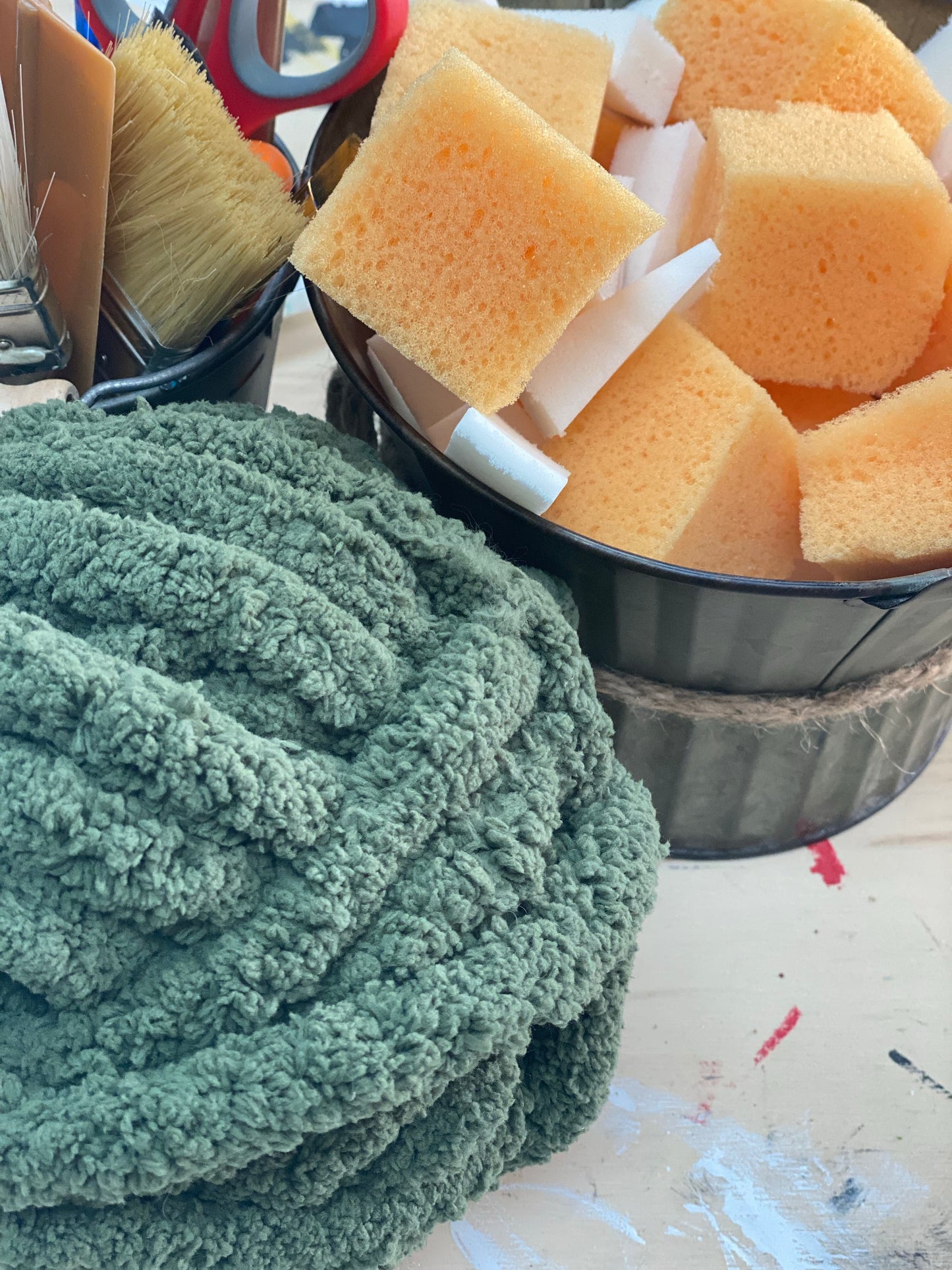 chunky knit blanket