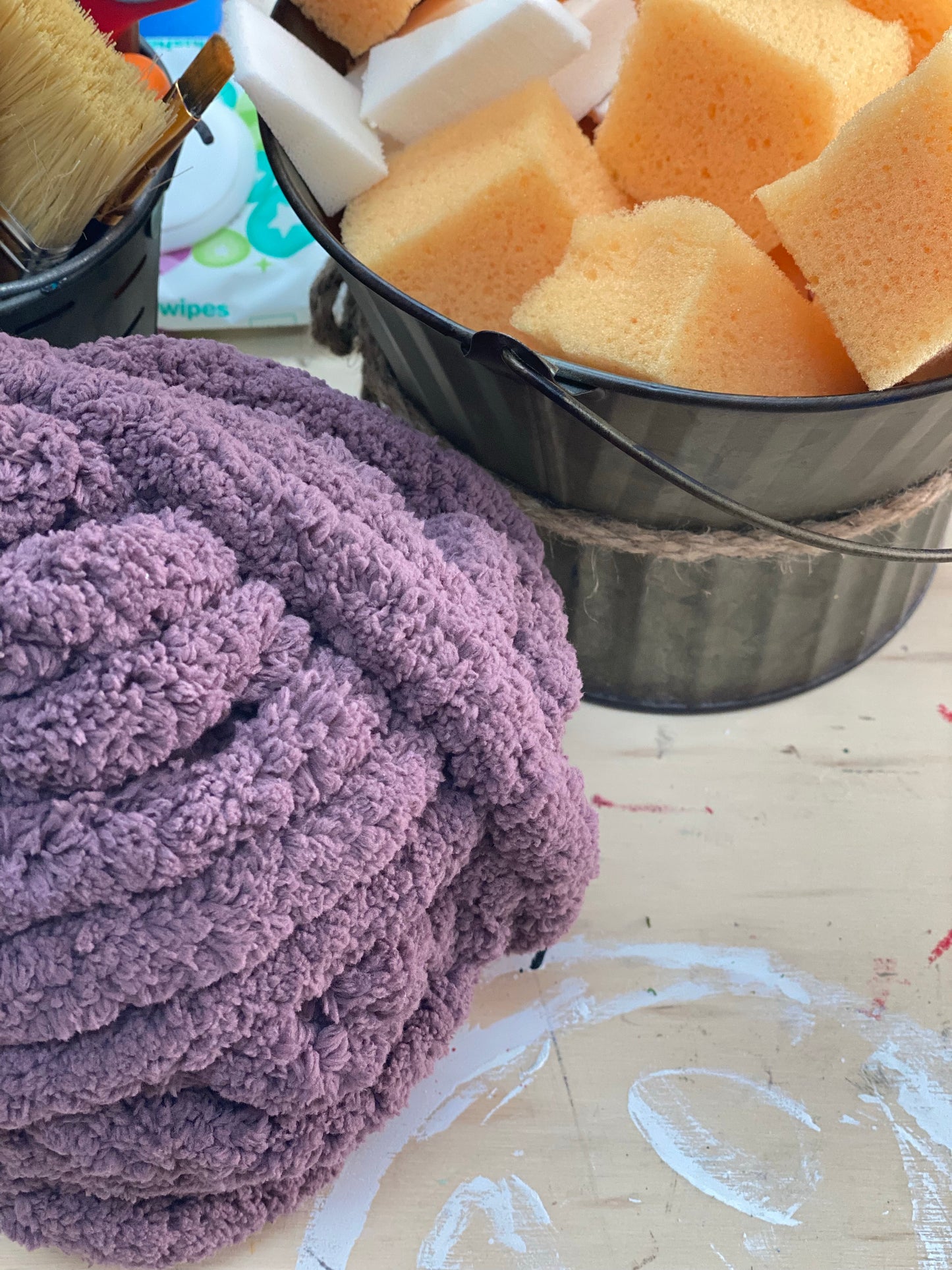 chunky knit blanket