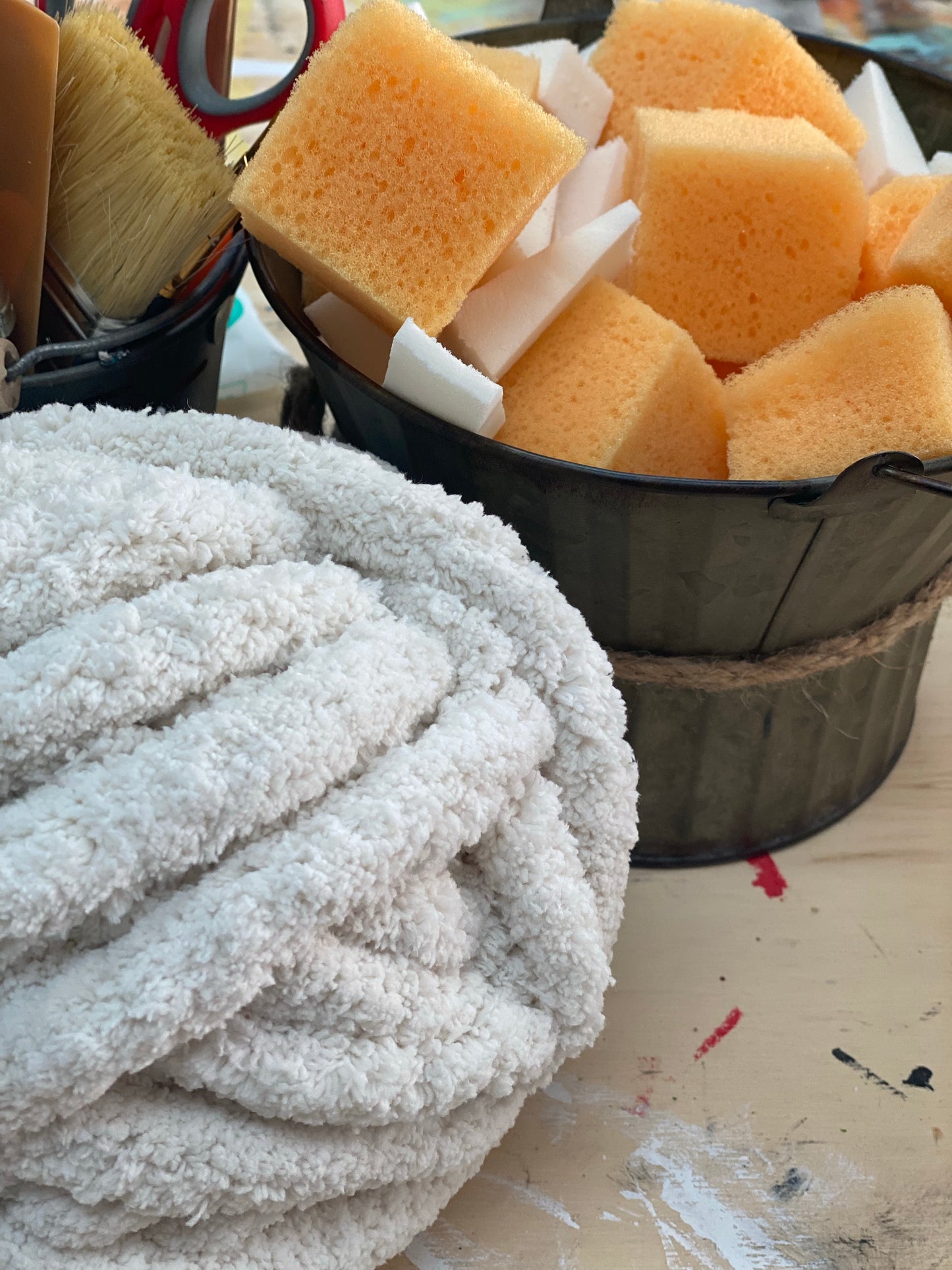 chunky knit blanket
