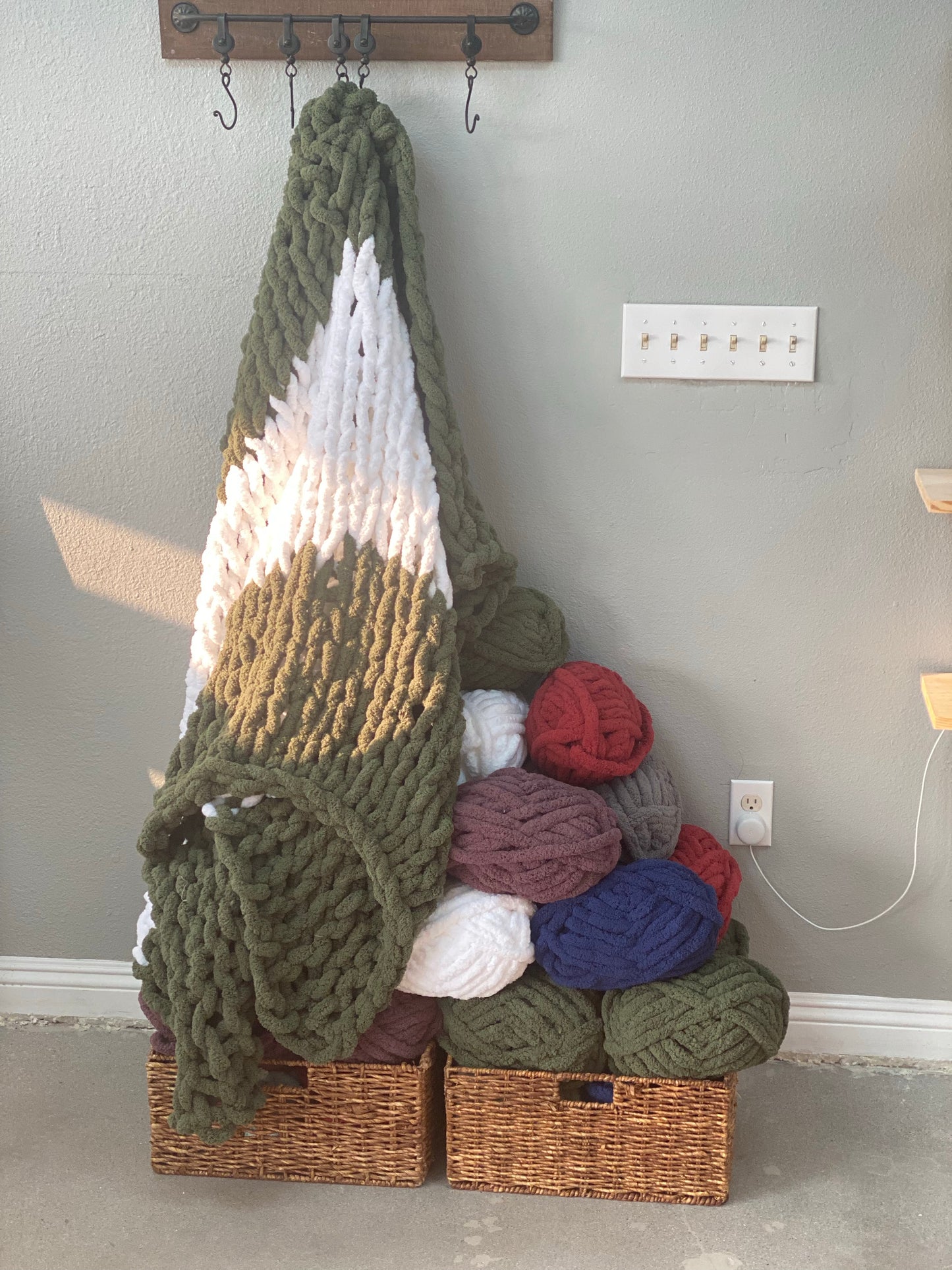 chunky knit blanket