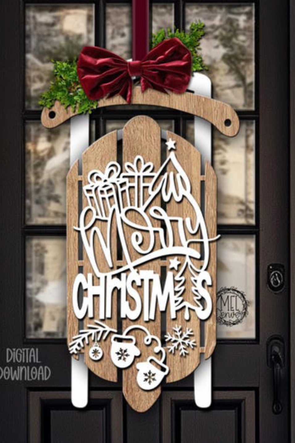 Christmas Door hanger sleds