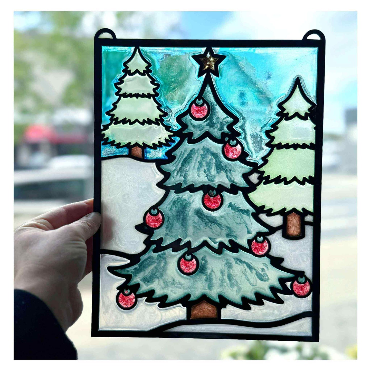 Christmas Faux Stained Glass workshop