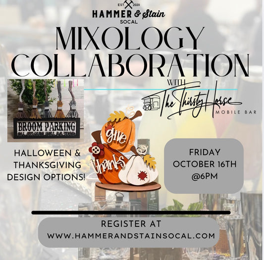 Friday, October 16th @6pm-Mixology Collaboration with The Thirsty Horse