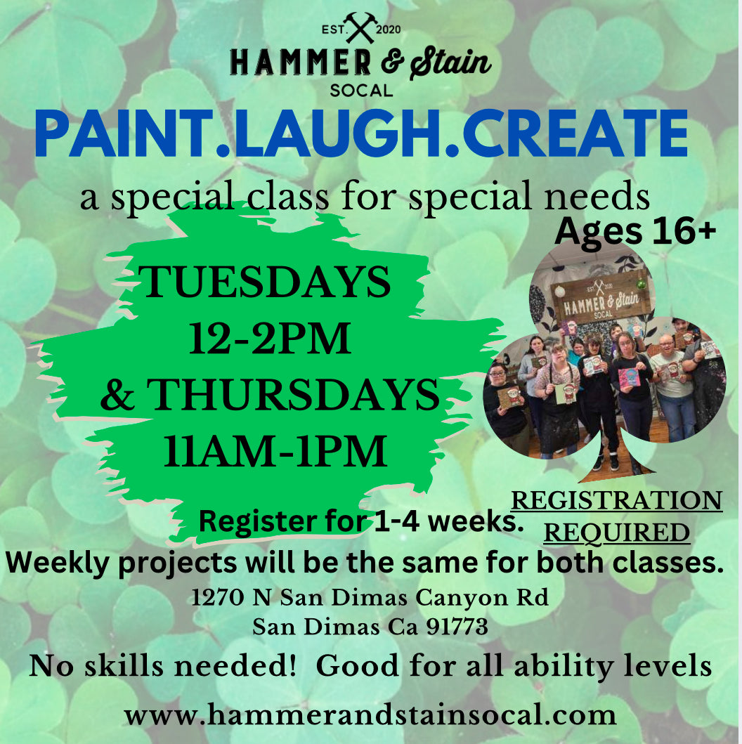 March Paint.Laugh.Create (a special class for special needs)