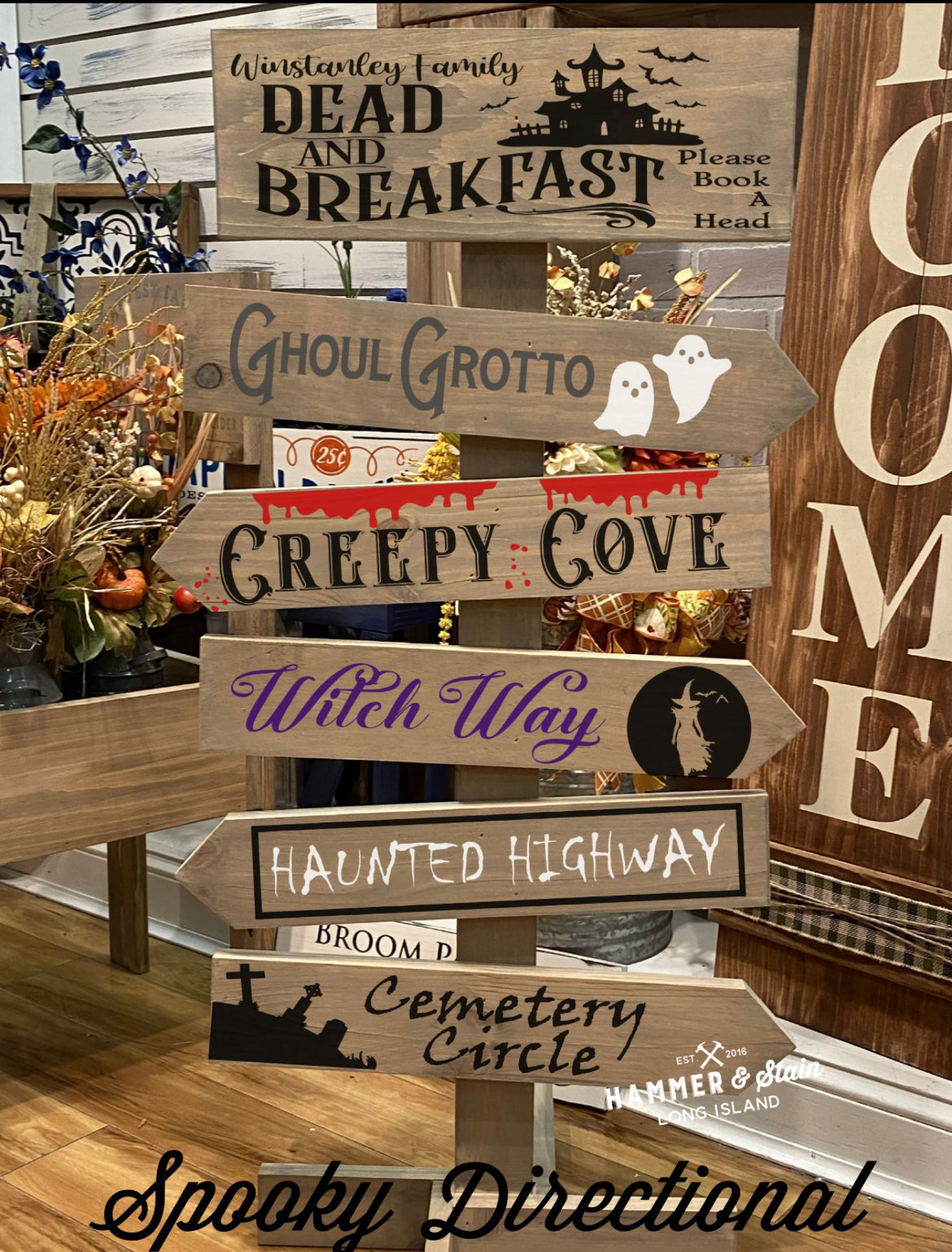 Halloween/Fall/Christmas Directional Sign