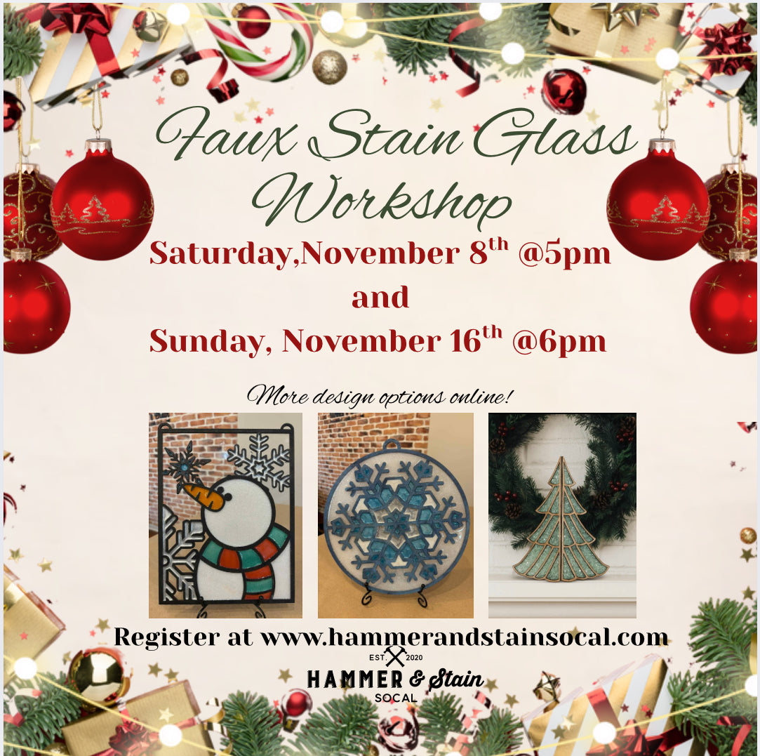 Christmas Faux Stained Glass workshop