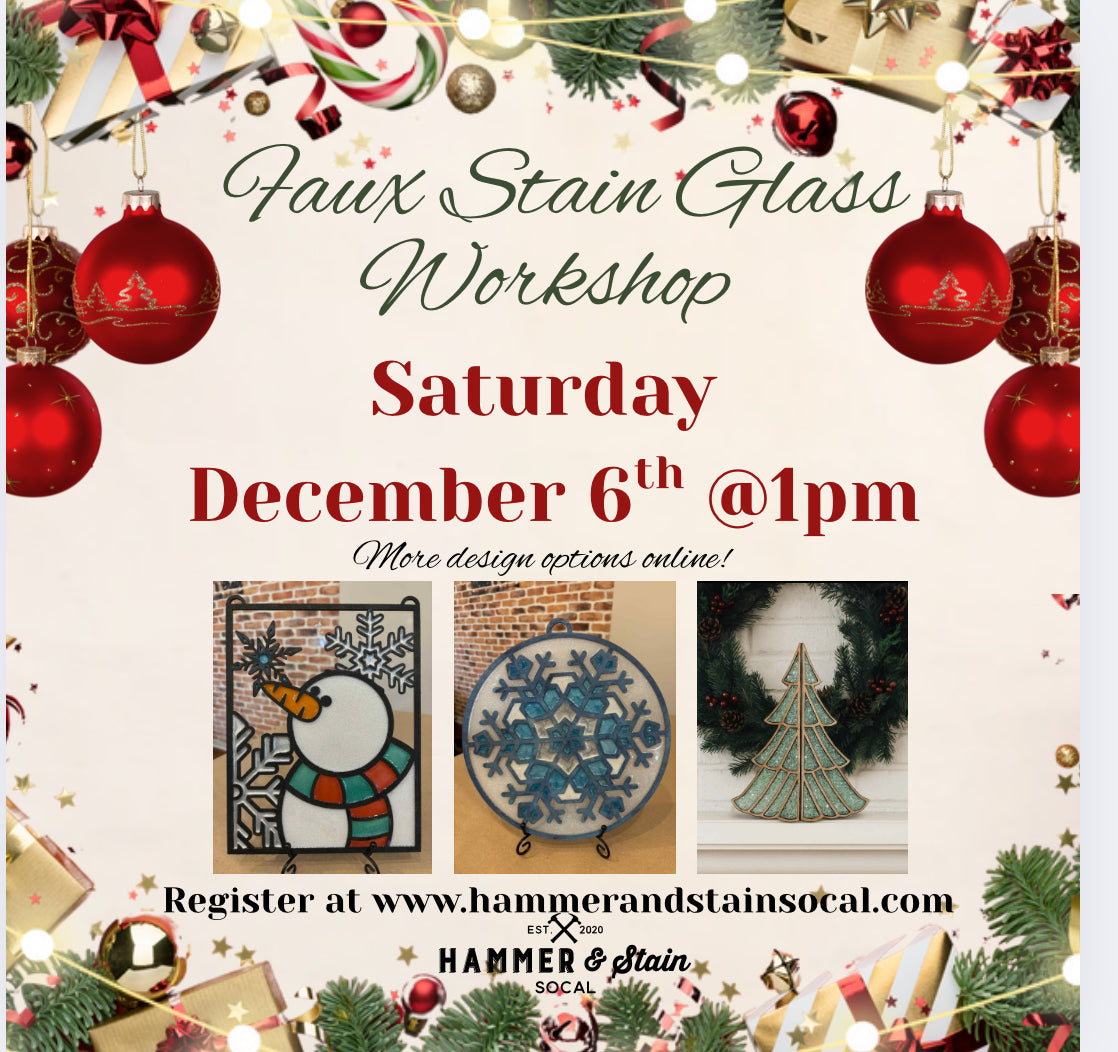 Christmas Faux Stained Glass workshop
