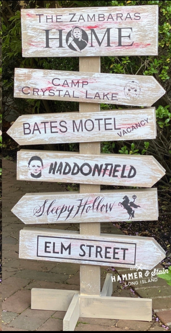 Halloween/Fall/Christmas Directional Sign