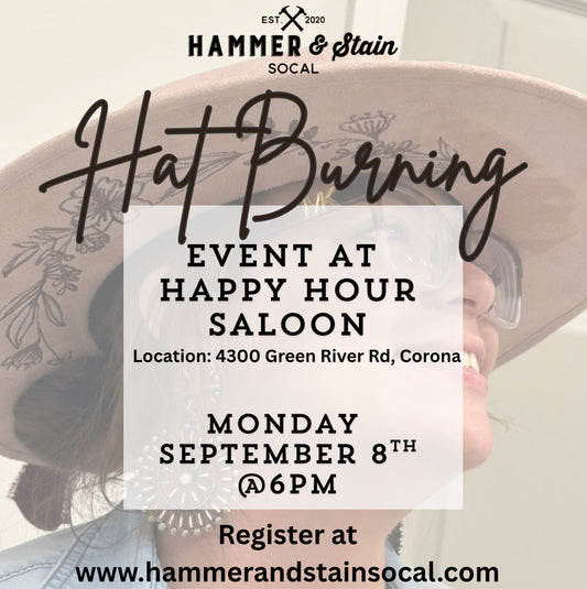 Monday, September 8th @6pm-Happy Hour Saloon Hat Burning Night