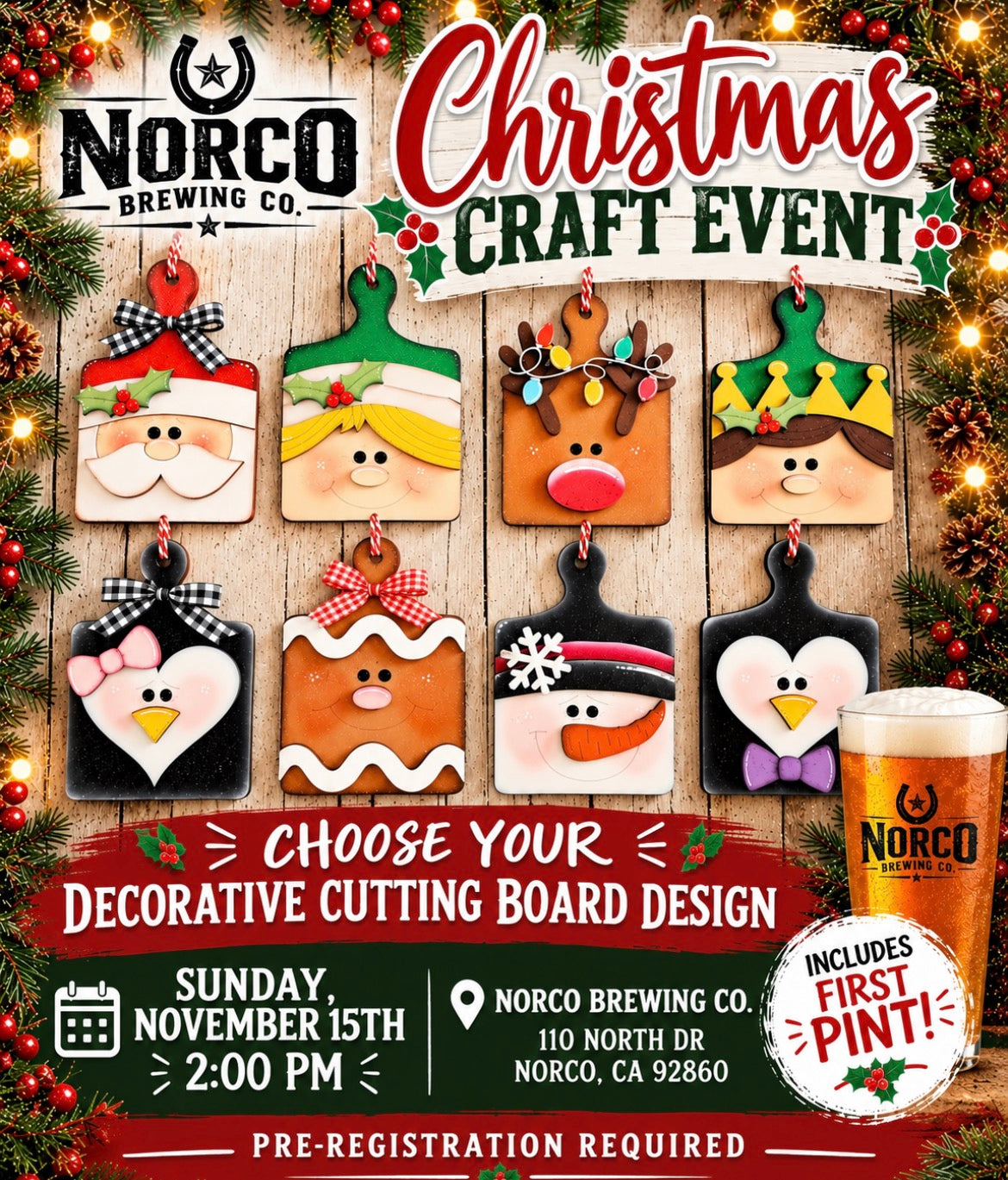Sunday, November 15th @2pm-Norco Brewing Co. Craft Event
