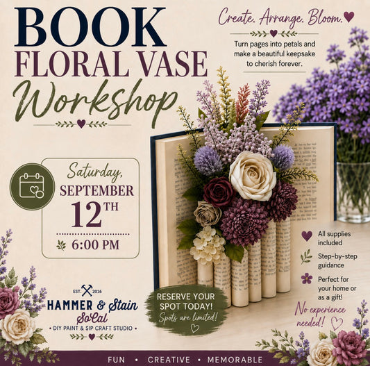 Book floral vase workshop