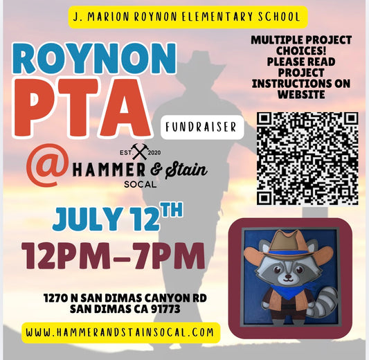 Sunday, July 12th-Roynon Elementary PTA Fundraiser