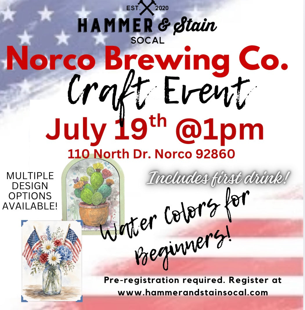 Sunday, July 19th @1pm-Norco Brewing Co. Craft Event