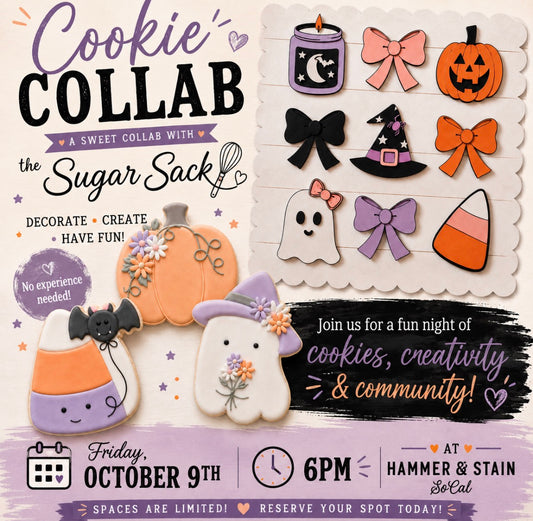 Friday, October 9th @6pm-Cookie Collaboration with The Sugar Sack