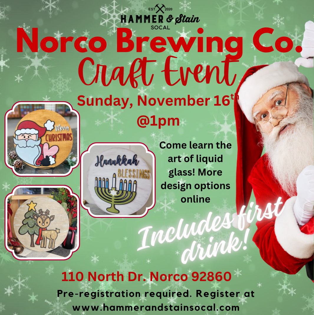 Sunday, November 16th @1pm-Norco Brewing Co. Craft Event