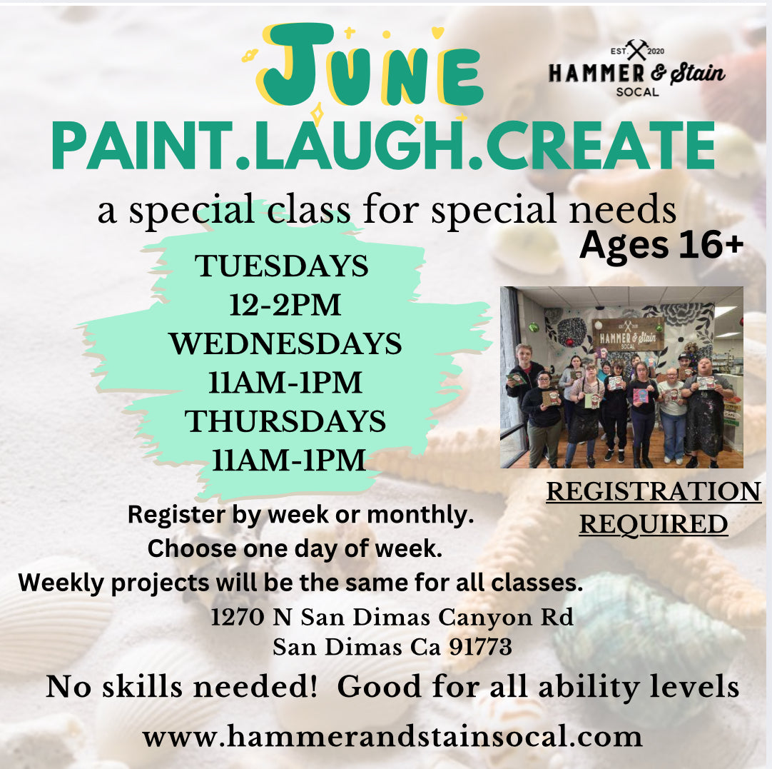 June Paint.Laugh.Create (a special class for special needs)