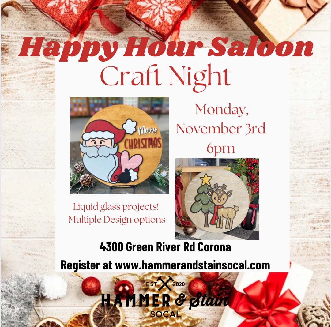 11/3/25-Happy Hour Saloon Craft Night