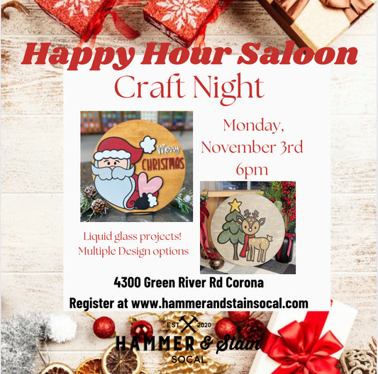 11/3/25-Happy Hour Saloon Craft Night