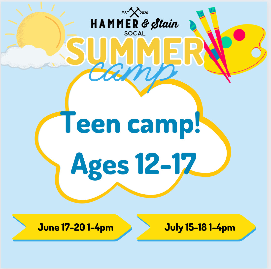 WEEKLY Teen Summer Art Camp for Ages 12-17