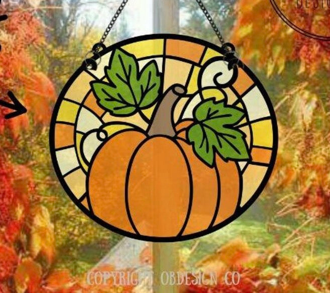 Fall & Halloween Faux Stained Glass Sun Catchers