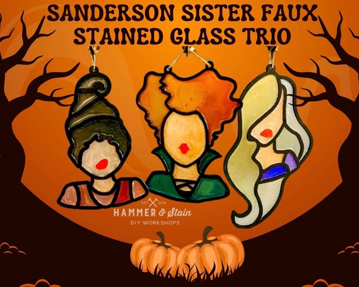 Fall & Halloween Faux Stained Glass Sun Catchers