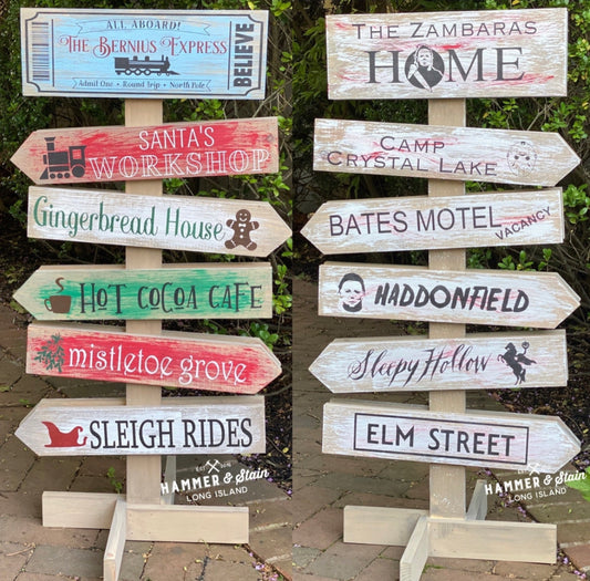 Halloween/Fall/Christmas Directional Sign