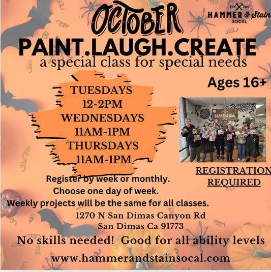 October Paint.Laugh.Create (a special class for special needs)