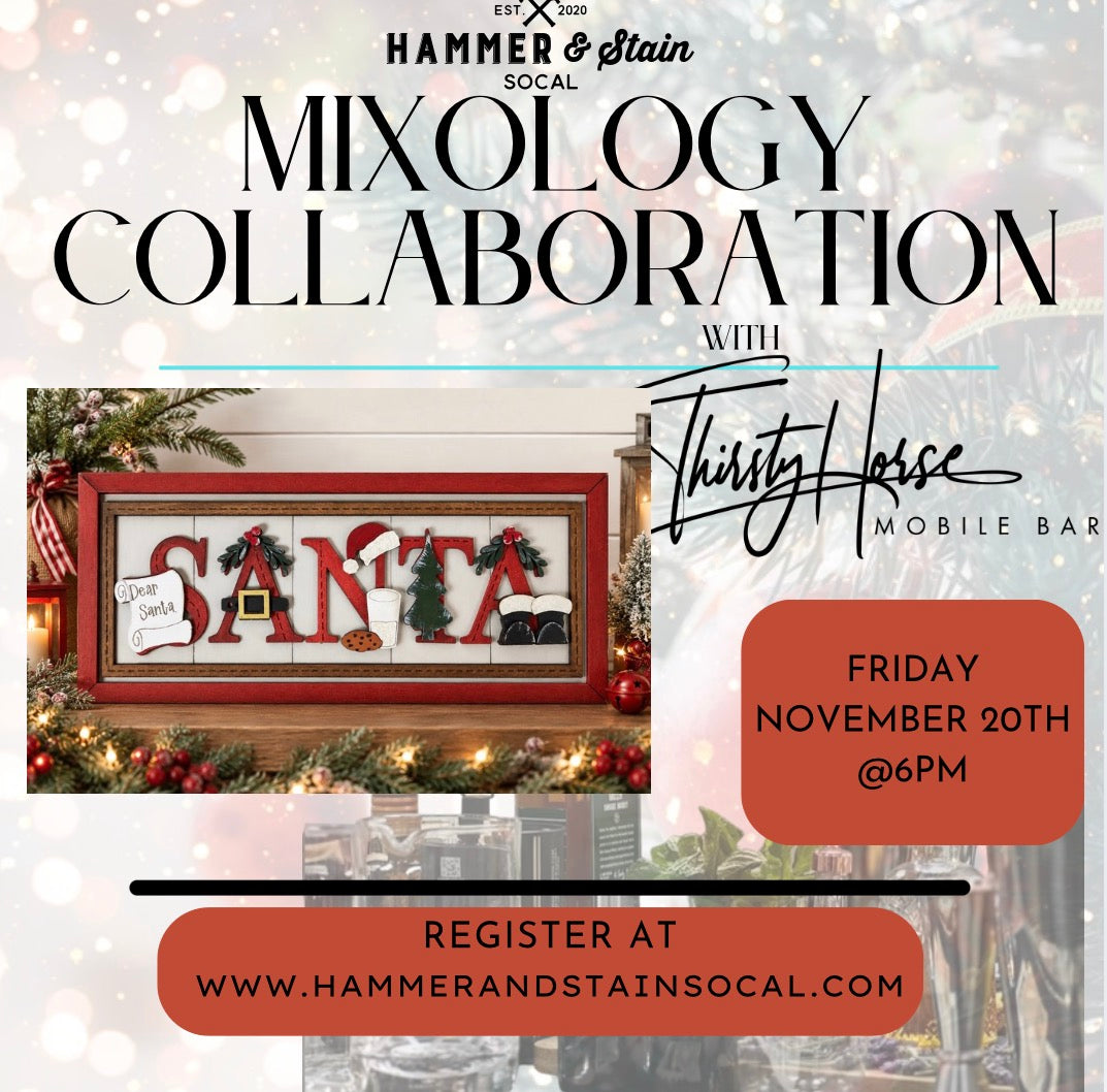 Friday, November 20th @6pm-Mixology Collaboration with The Thirsty Horse