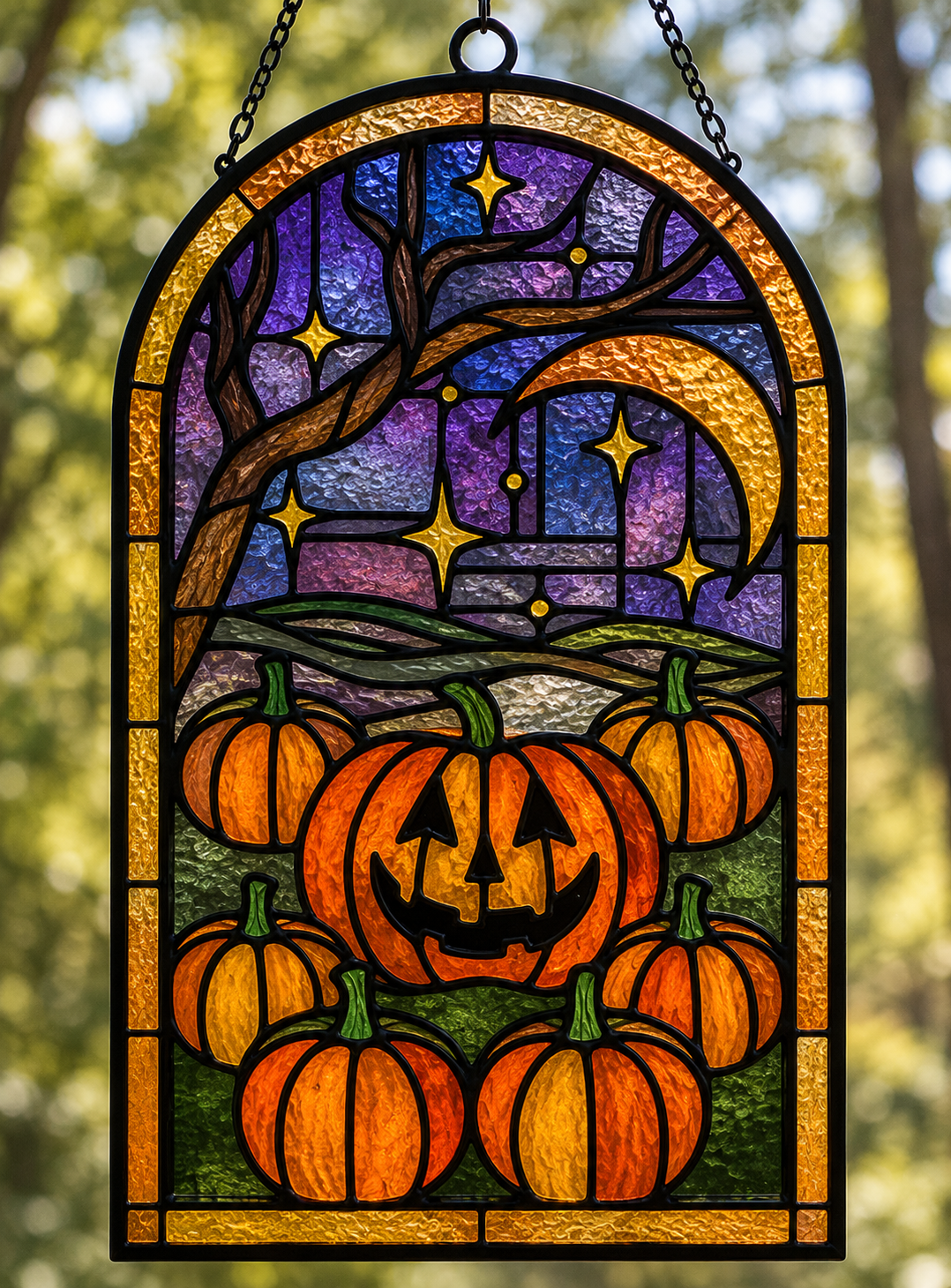 Fall & Halloween Faux Stained Glass Sun Catchers
