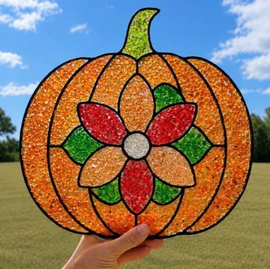 Fall & Halloween Faux Stained Glass Sun Catchers