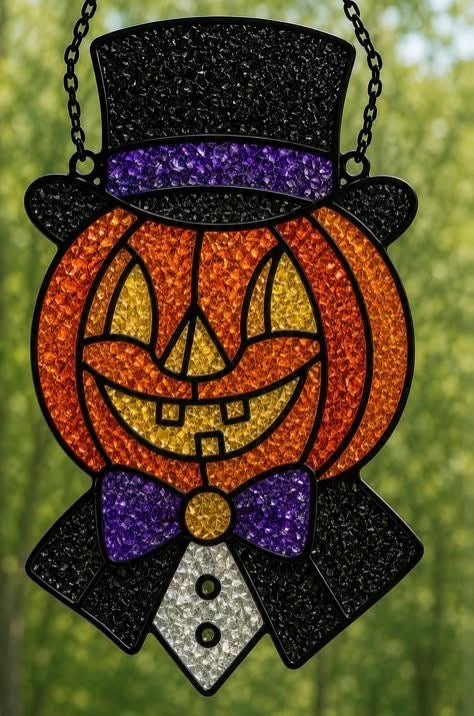 Fall & Halloween Faux Stained Glass Sun Catchers