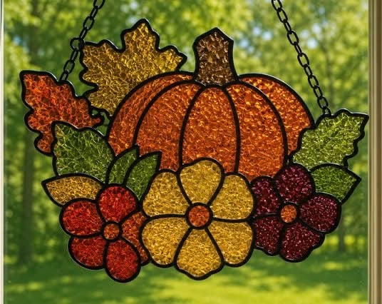 Fall & Halloween Faux Stained Glass Sun Catchers