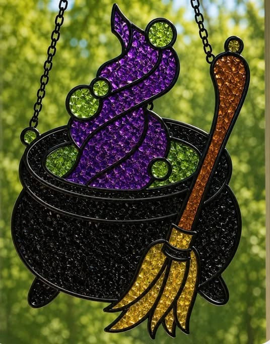 Fall & Halloween Faux Stained Glass Sun Catchers