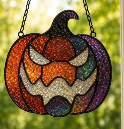 Fall & Halloween Faux Stained Glass Sun Catchers