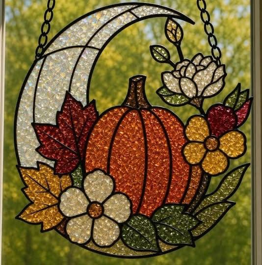 Fall & Halloween Faux Stained Glass Sun Catchers