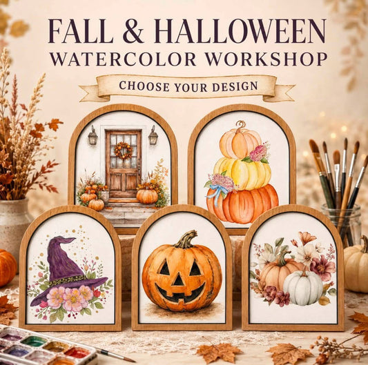 Fall/Halloween water coloring for beginners